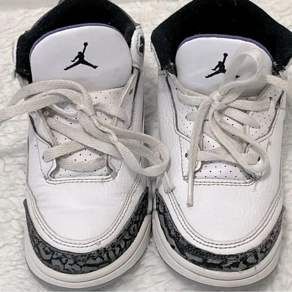 Nike Air Jordan 3 Retro TD Dark Iris size 10C miniature version Jordan 3 release